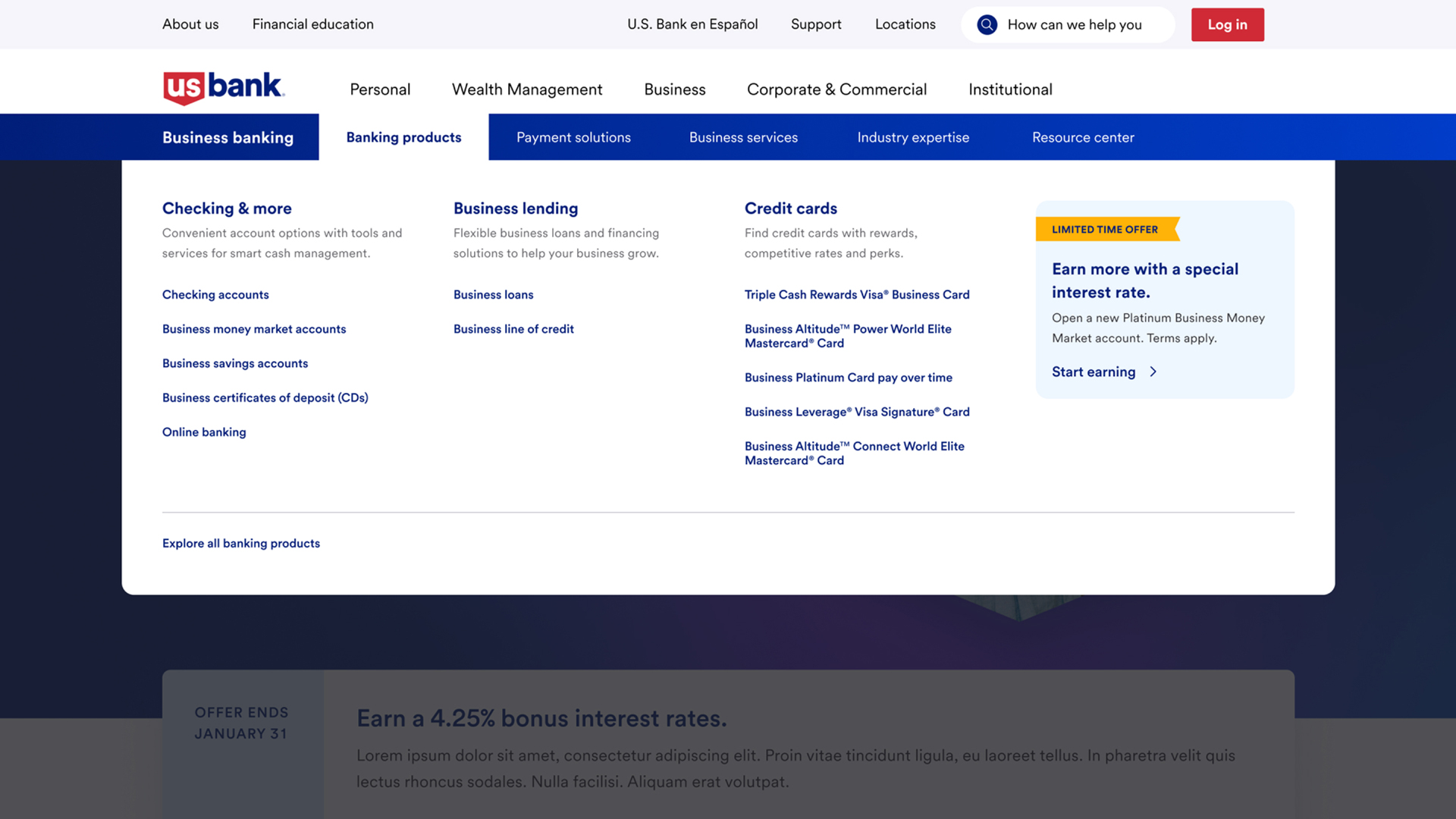 Redesigned navigation pattern introducing a sub-navigation, clearer hierarchy, and opportunities for promotions.
